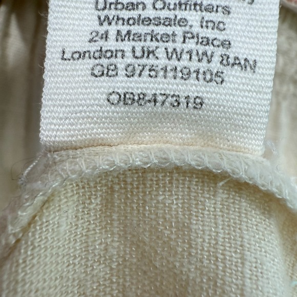 Free People All My Life Mini Dress Womens Medium Boho Hippie High Low Tie Beige - Picture 13 of 13